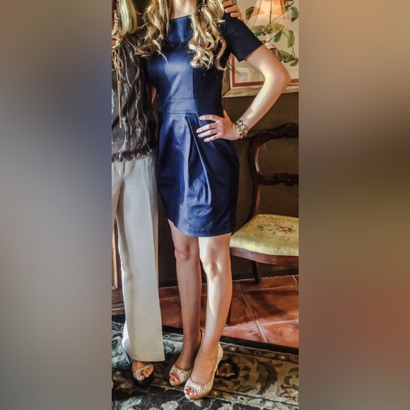 Navy Blue French Connection Dress - Picture 2 of 4